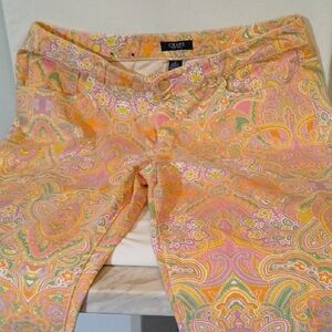 Chaps Colorful Paisley Skinny Jeans
